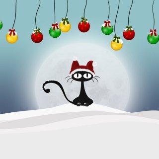 Christmas Cat - Obrázkek zdarma pro iPad Air