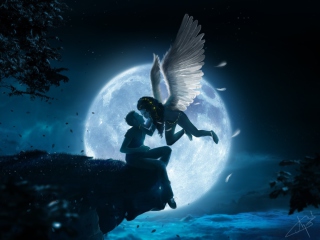 Das Kiss Of Angel Wallpaper 320x240