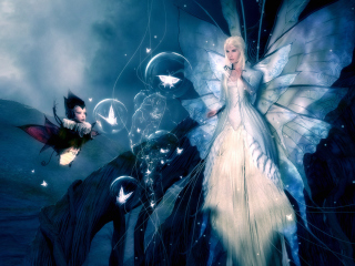 Das 3D Winged Fairy Wallpaper 320x240