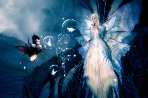 Fondo de pantalla 3D Winged Fairy 480x320