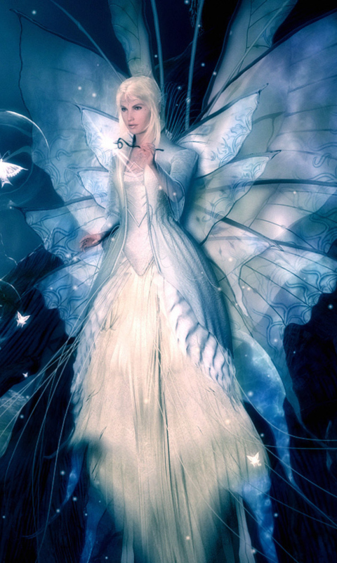 Das 3D Winged Fairy Wallpaper 480x800