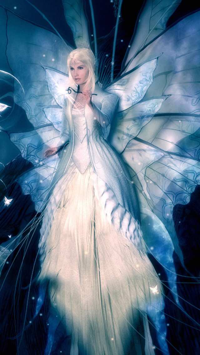 Fondo de pantalla 3D Winged Fairy 640x1136