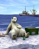 Fondo de pantalla White Bear And Beer 128x160