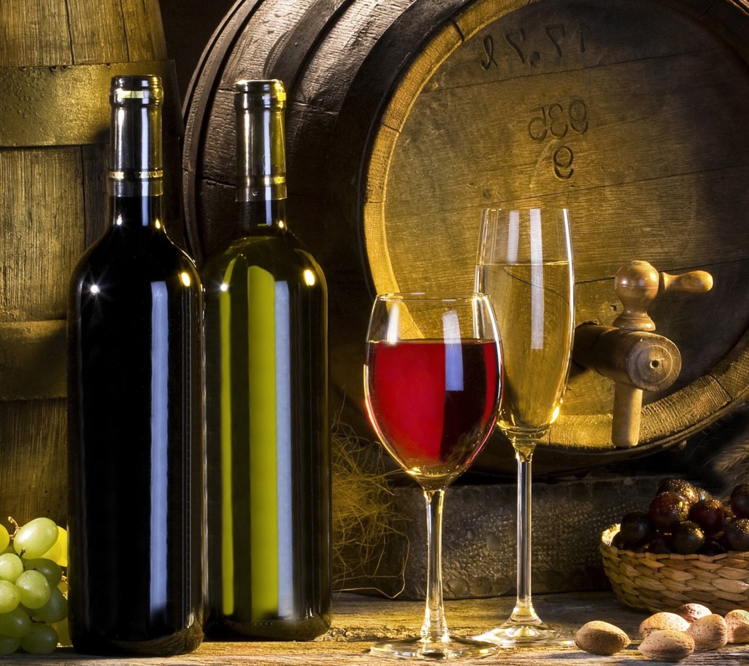 Sfondi Red and White Wine 1080x960