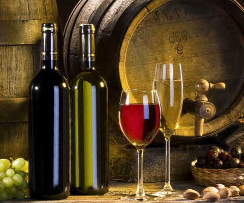 Sfondi Red and White Wine 480x400
