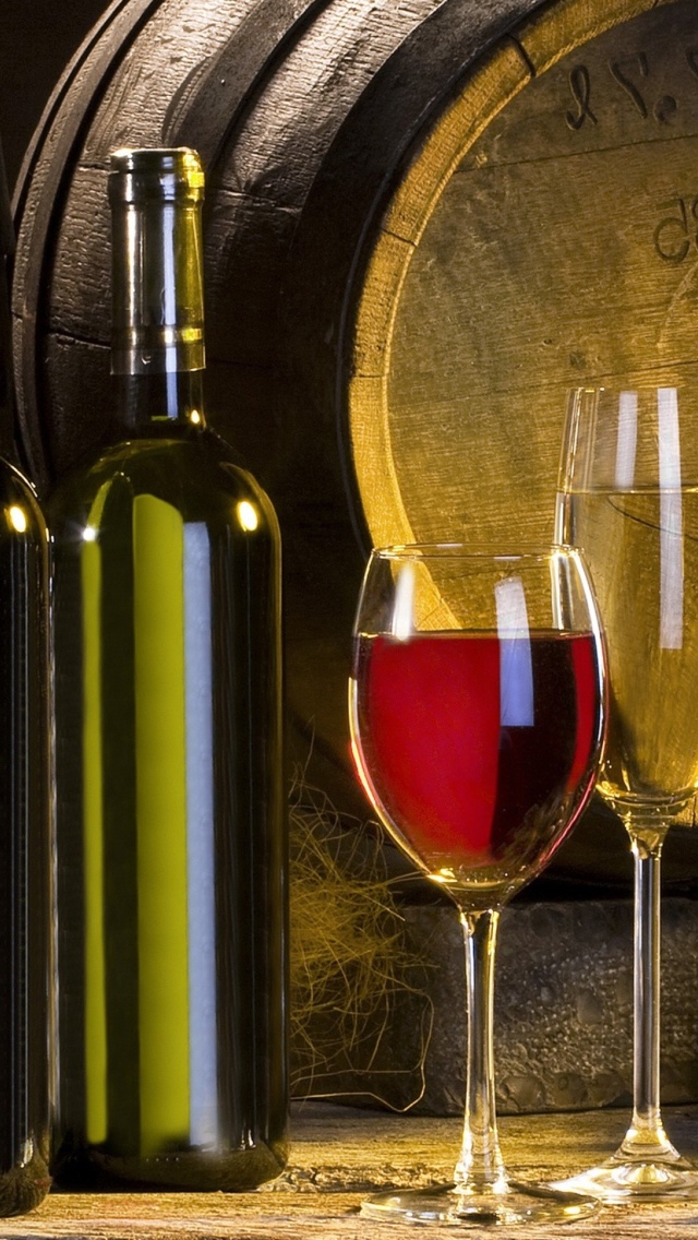 Red and White Wine wallpaper 640x1136