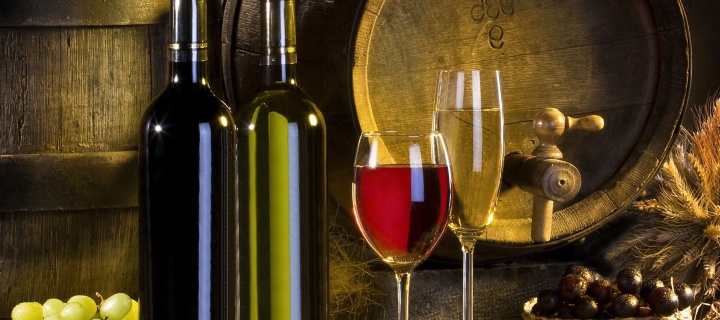 Sfondi Red and White Wine 720x320