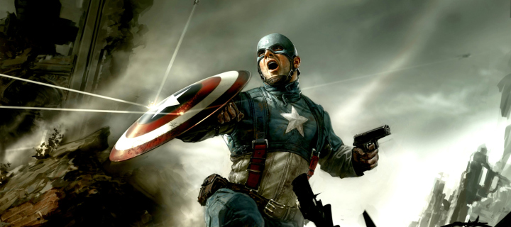 Das Captain America Wallpaper 720x320