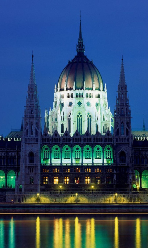 Parliament Building Budapest Hungary screenshot #1 480x800