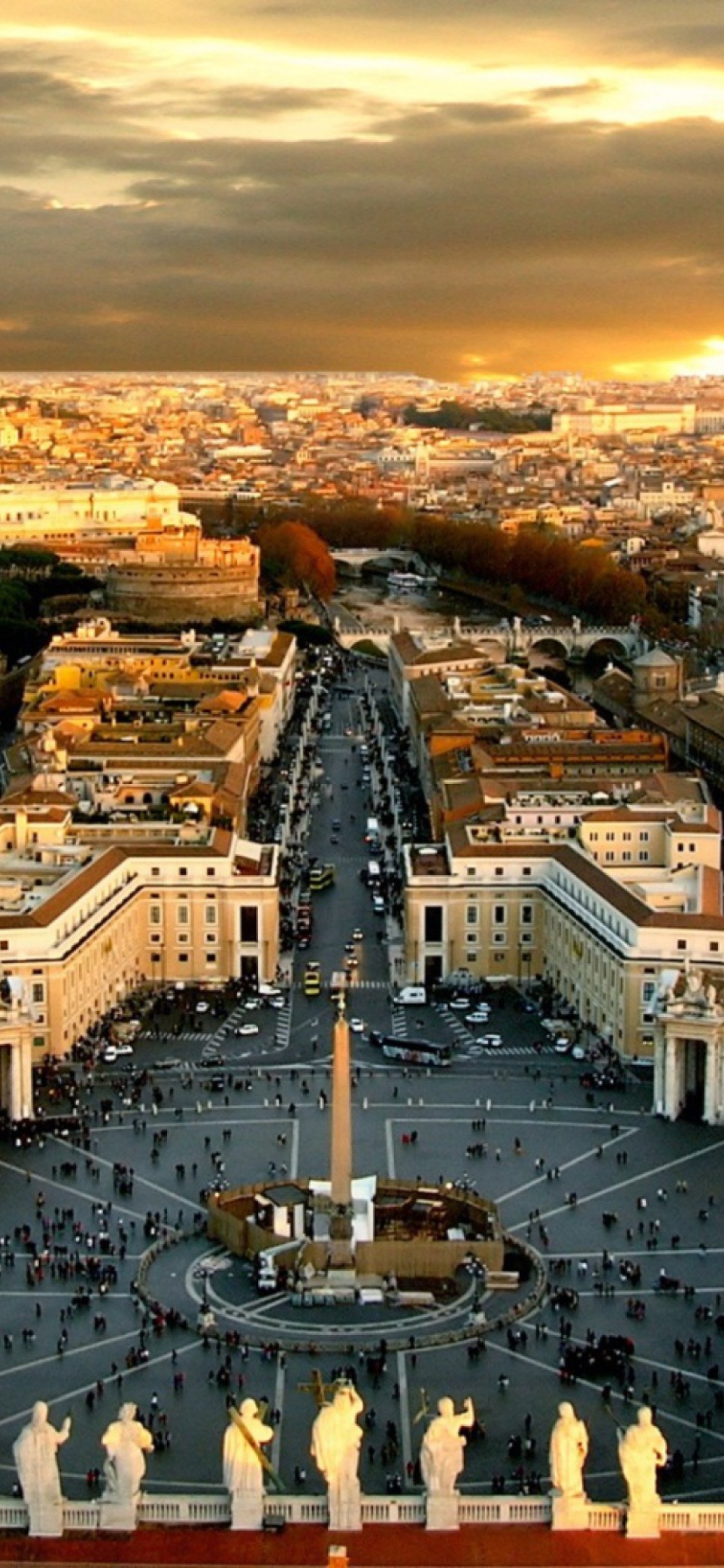 Das Piazza San Pietro Square - Vatican City Rome Wallpaper 1170x2532