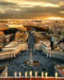 Das Piazza San Pietro Square - Vatican City Rome Wallpaper 128x160