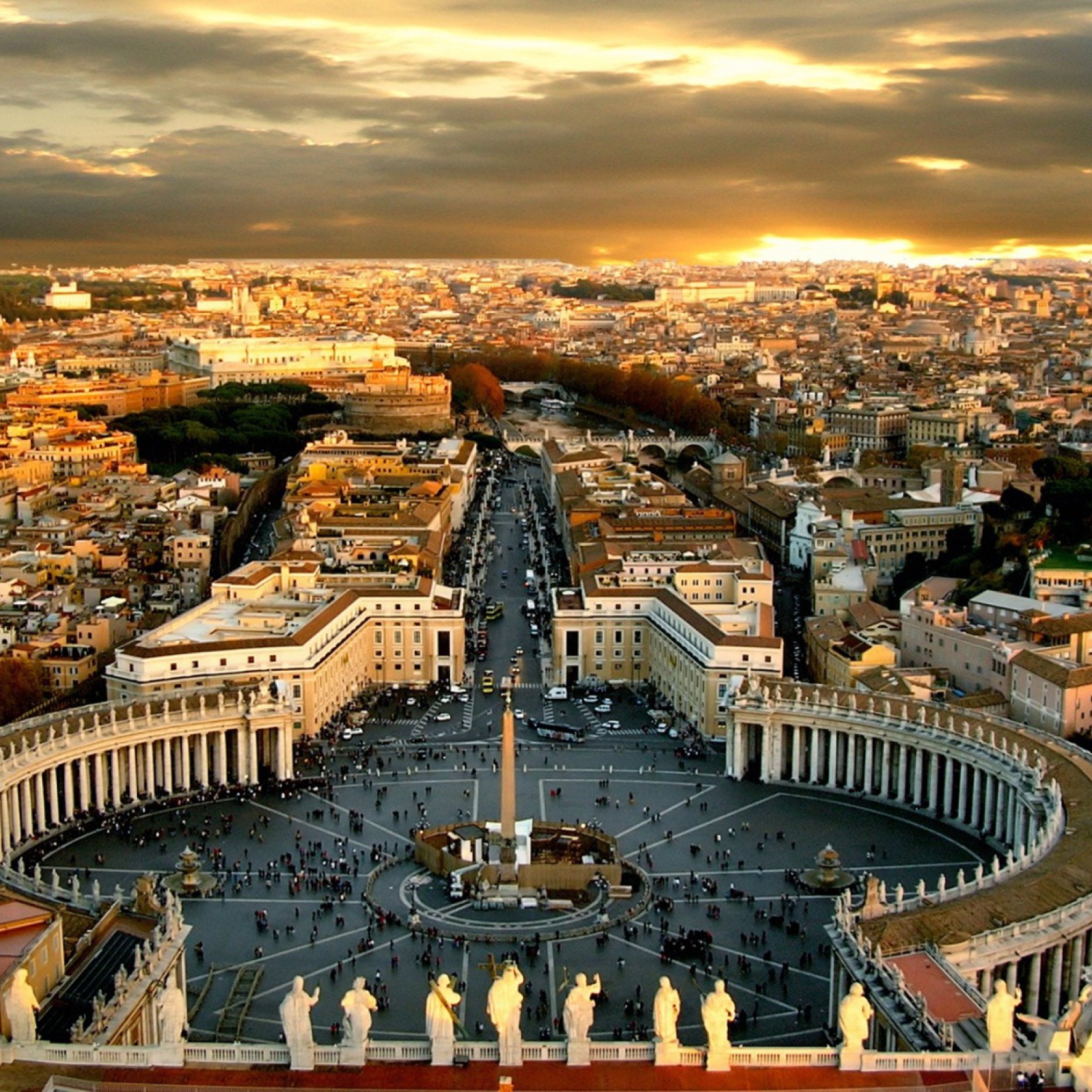 Piazza San Pietro Square - Vatican City Rome wallpaper 2048x2048