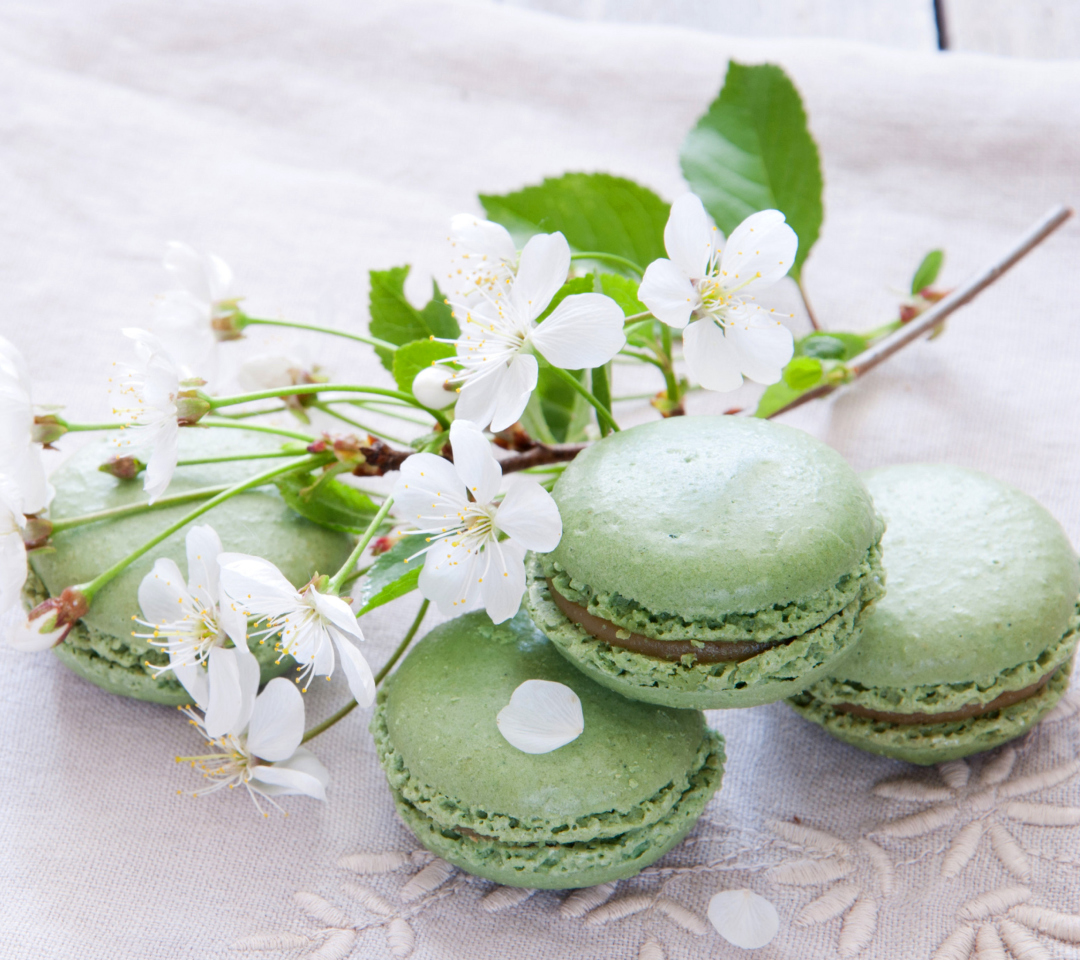 Spring Style French Dessert Macarons wallpaper 1080x960