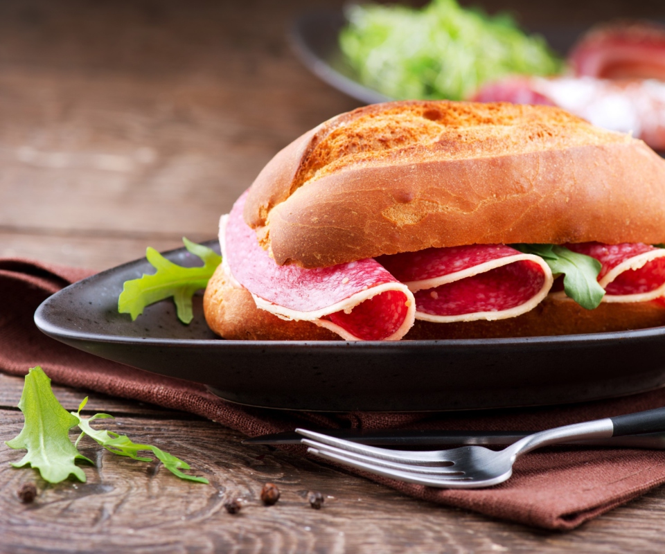 Sfondi Salami Sandwich 960x800