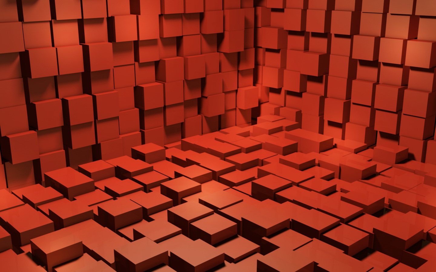 Fondo de pantalla Red Cubes 1440x900