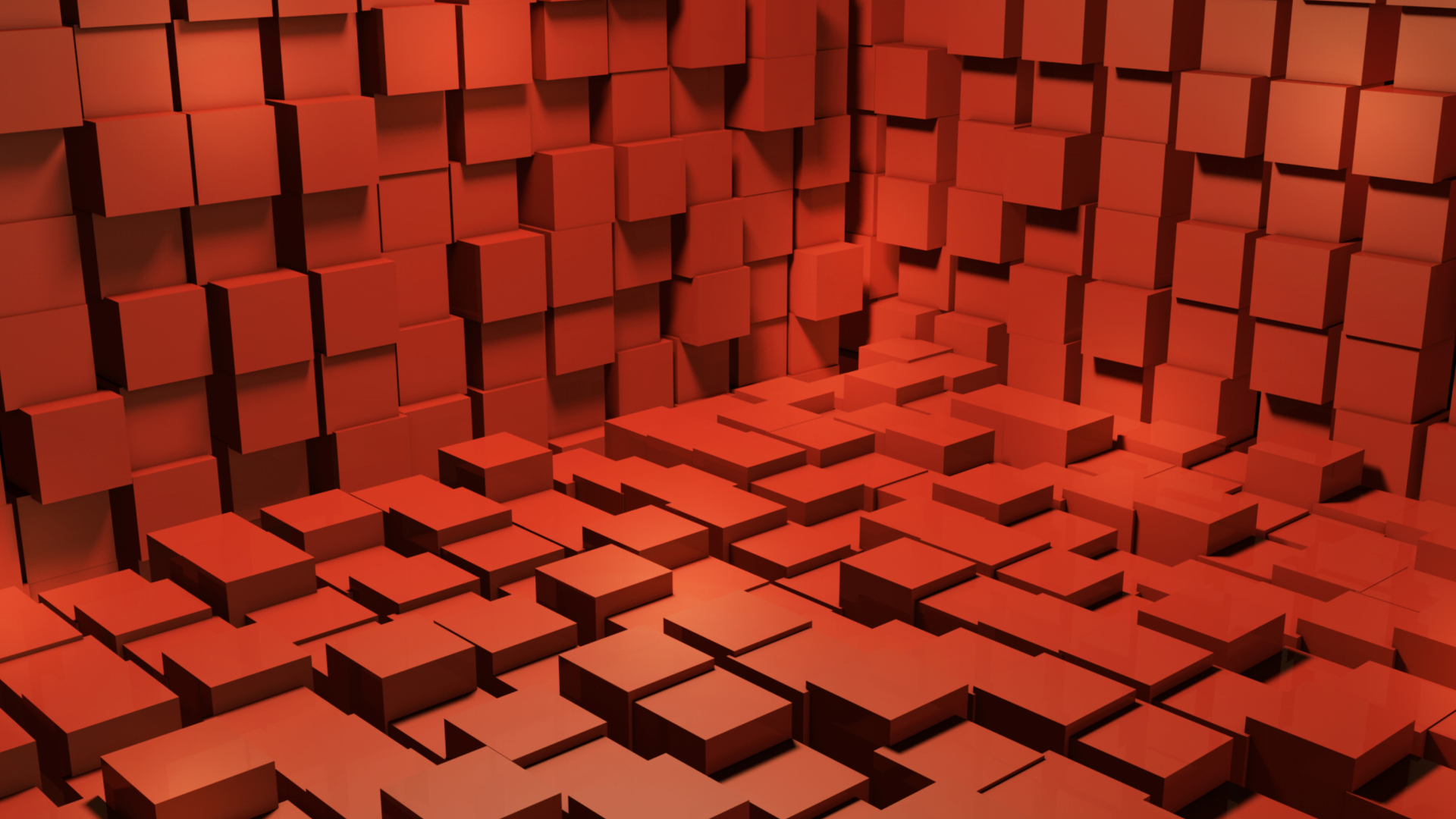 Red Cubes wallpaper 1920x1080