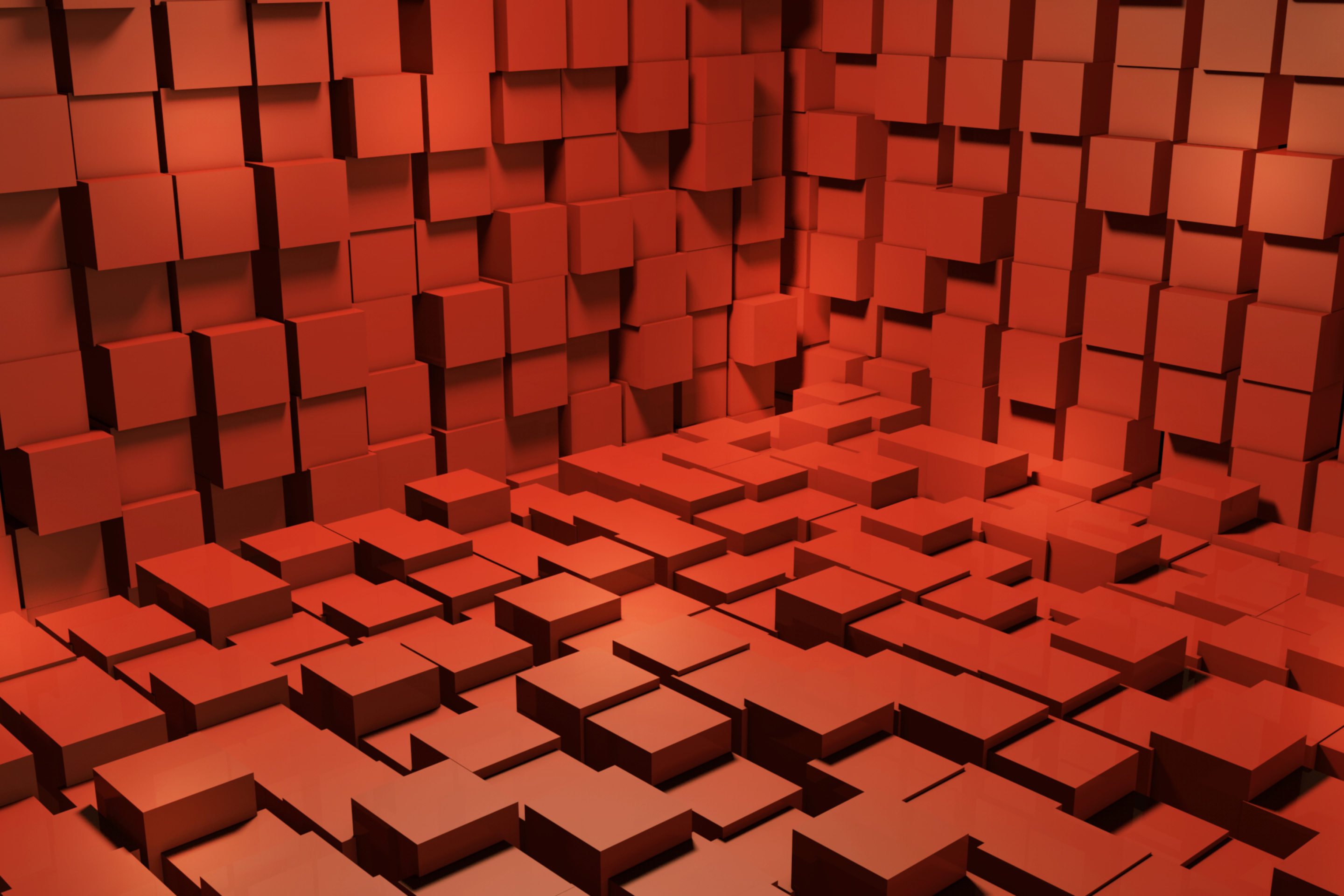 Fondo de pantalla Red Cubes 2880x1920