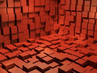 Red Cubes wallpaper 320x240