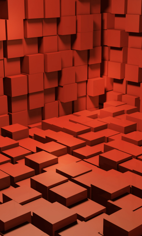 Red Cubes wallpaper 480x800