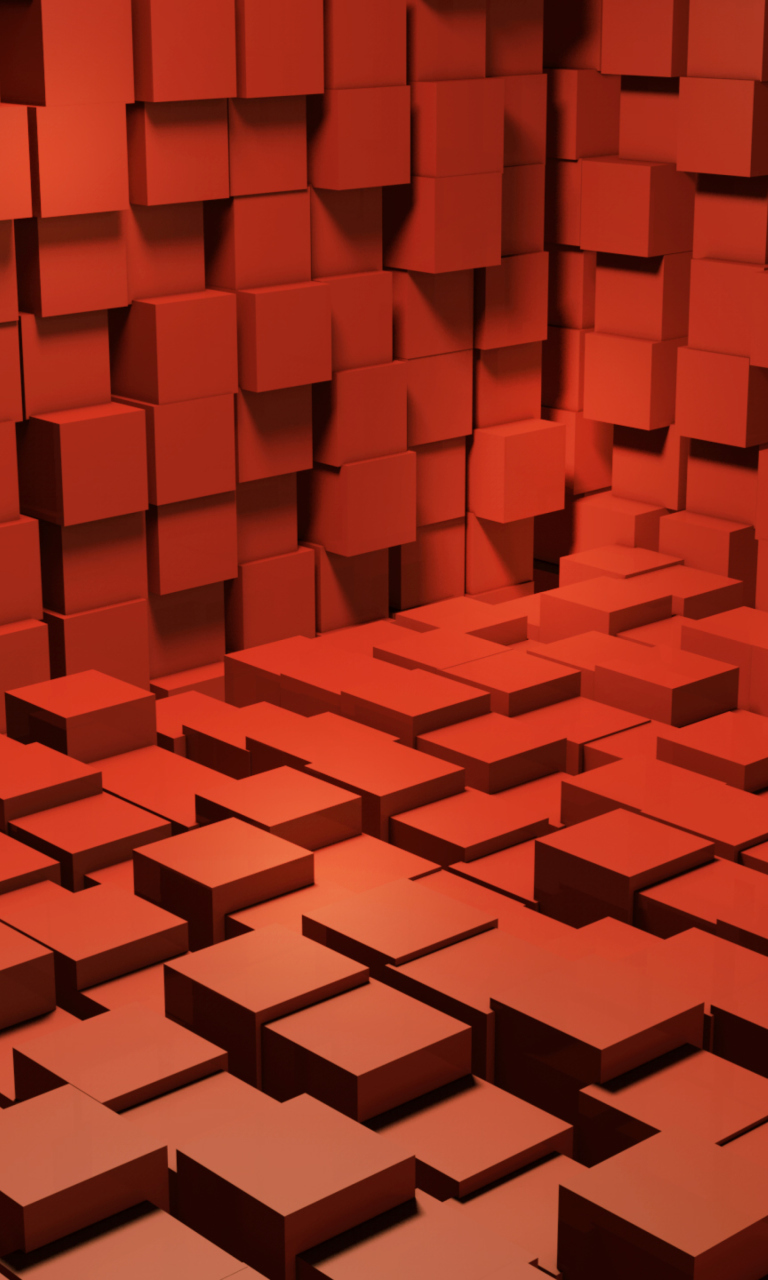 Red Cubes wallpaper 768x1280