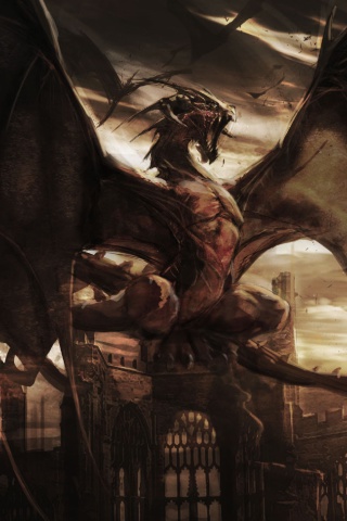 Dragon Attack wallpaper 320x480