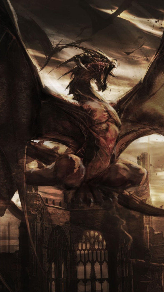 Dragon Attack wallpaper 640x1136