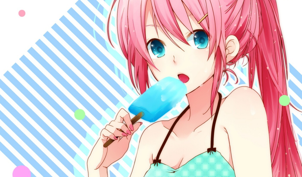 Screenshot №1 pro téma Vocaloid Ice Cream Girl 1024x600