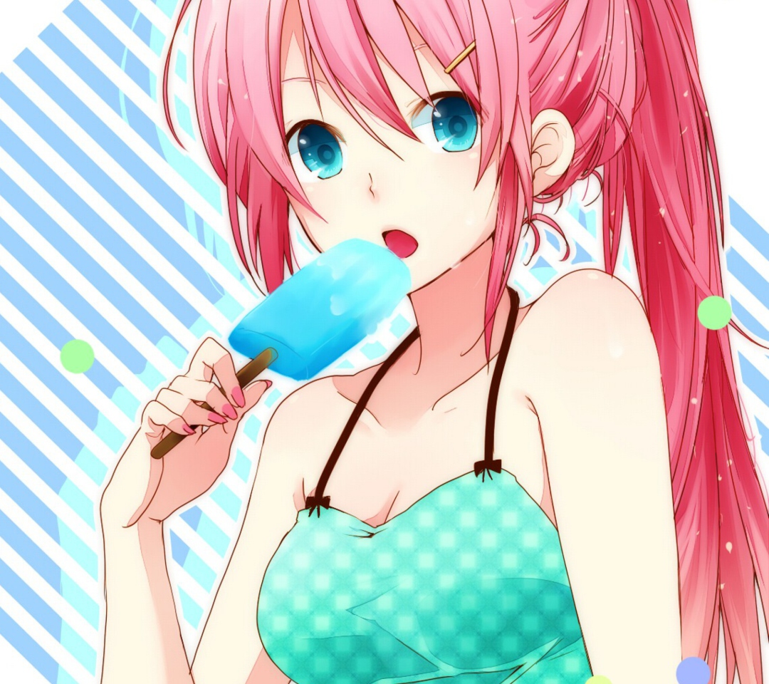 Обои Vocaloid Ice Cream Girl 1080x960