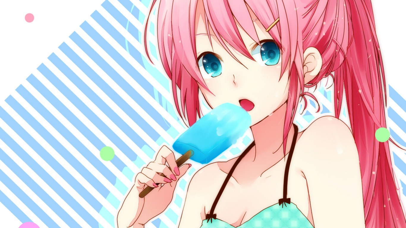 Sfondi Vocaloid Ice Cream Girl 1366x768
