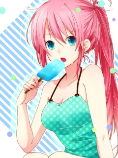 Обои Vocaloid Ice Cream Girl 240x320