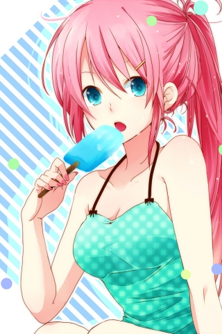Обои Vocaloid Ice Cream Girl 320x480