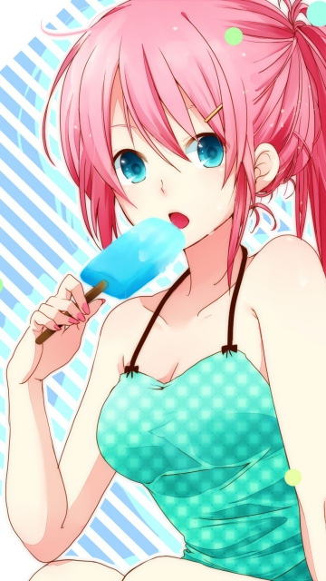 Sfondi Vocaloid Ice Cream Girl 360x640