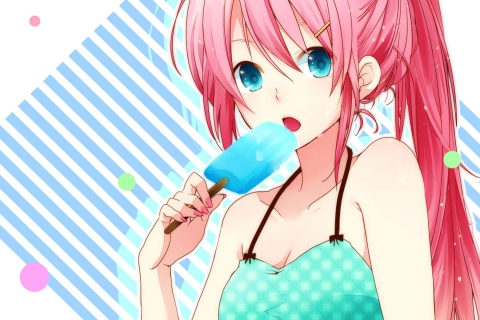 Das Vocaloid Ice Cream Girl Wallpaper 480x320