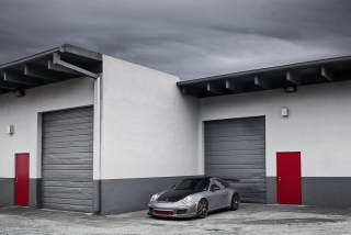 Kostenloses Porsche 911 Near Garage Wallpaper für Android, iPhone und iPad