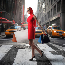 Sfondi Lady From Boutique In New York 208x208