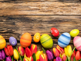 Easter bright eggs wallpaper 320x240