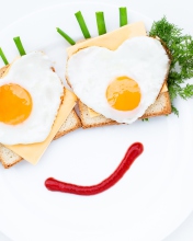 Das Creative Breakfast For Loved One Wallpaper 176x220