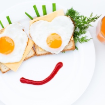 Das Creative Breakfast For Loved One Wallpaper 208x208
