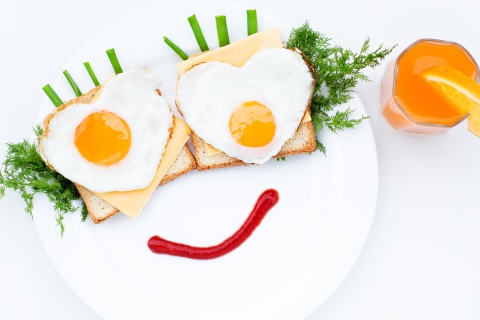 Creative Breakfast For Loved One wallpaper 480x320