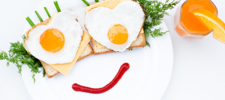 Das Creative Breakfast For Loved One Wallpaper 720x320