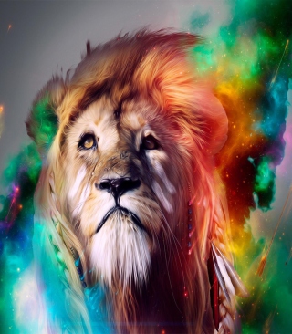 Lion Multicolor - Obrázkek zdarma pro Nokia X2-02