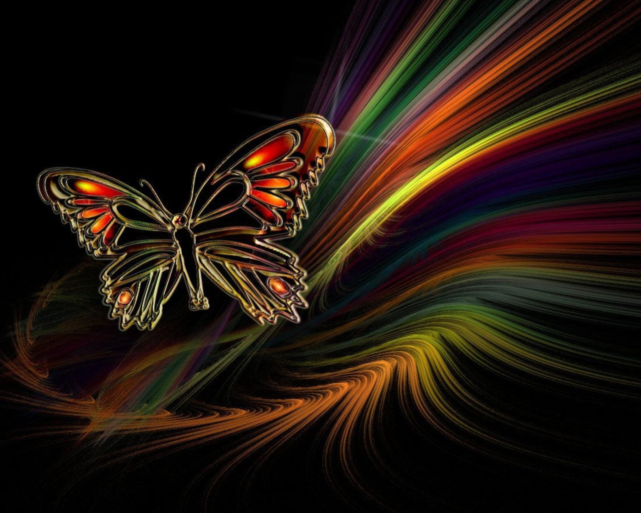 Abstract Butterfly Wallpaper for Fullscreen Desktop 1280x1024