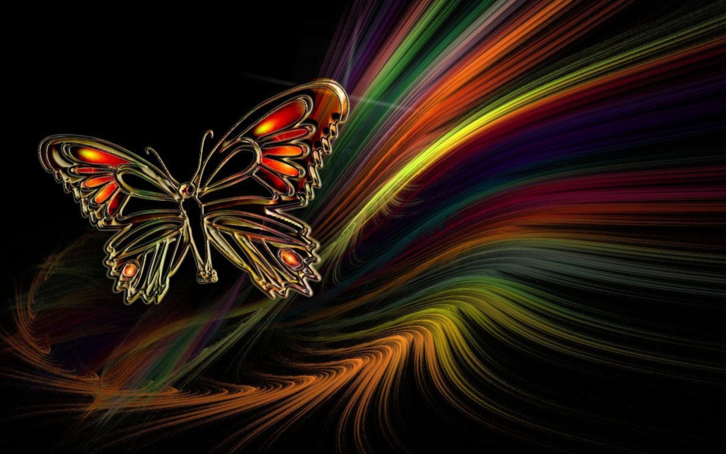 Das Abstract Butterfly Wallpaper 1440x900