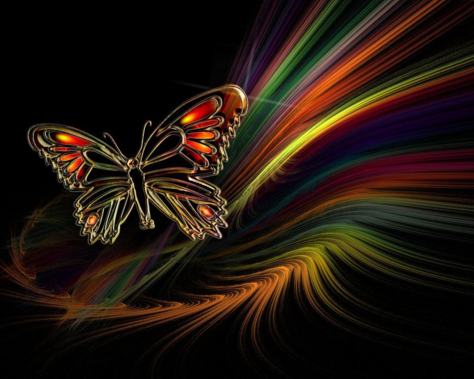 Abstract Butterfly wallpaper 1600x1280