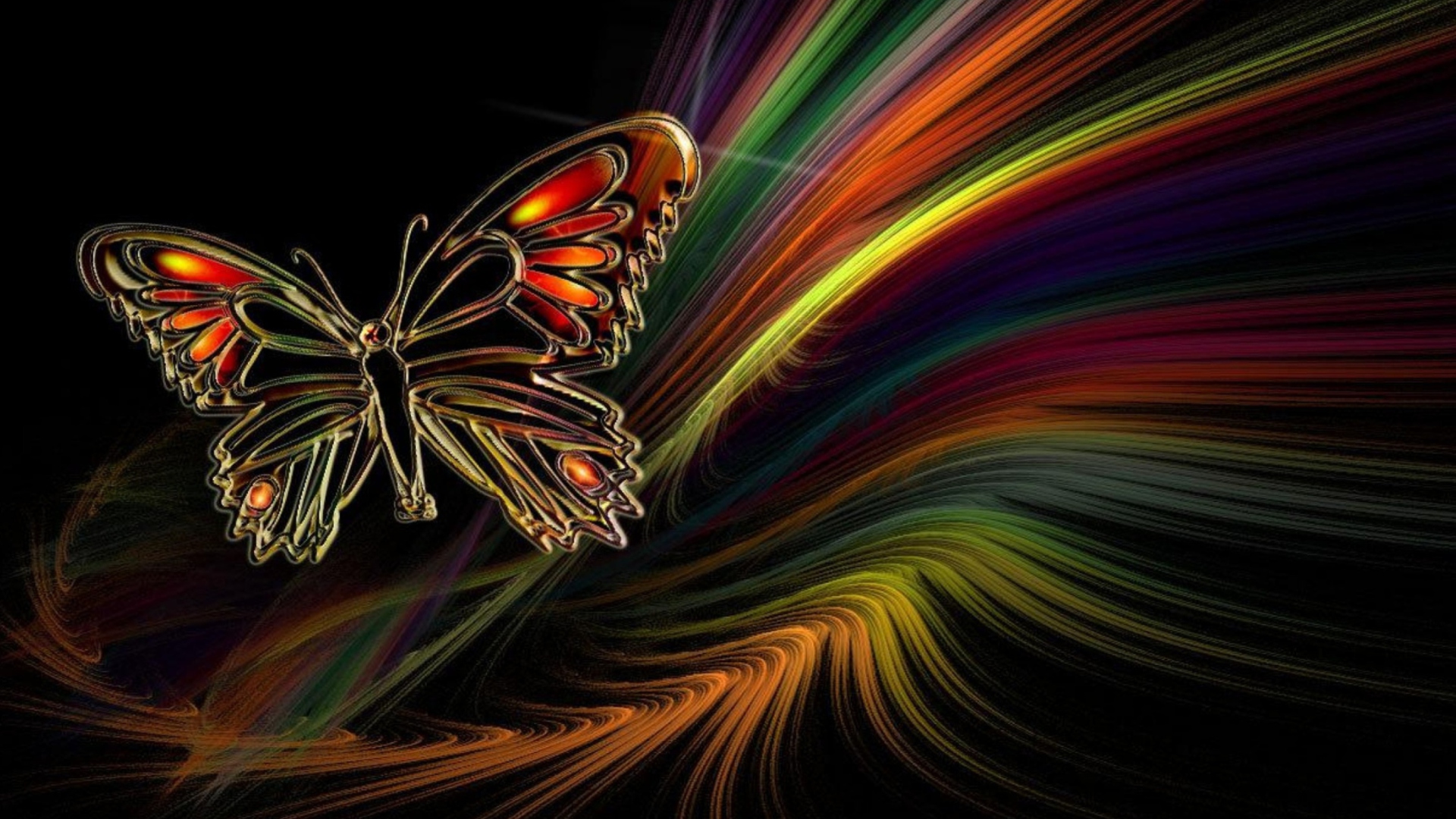 Screenshot №1 pro téma Abstract Butterfly 1920x1080