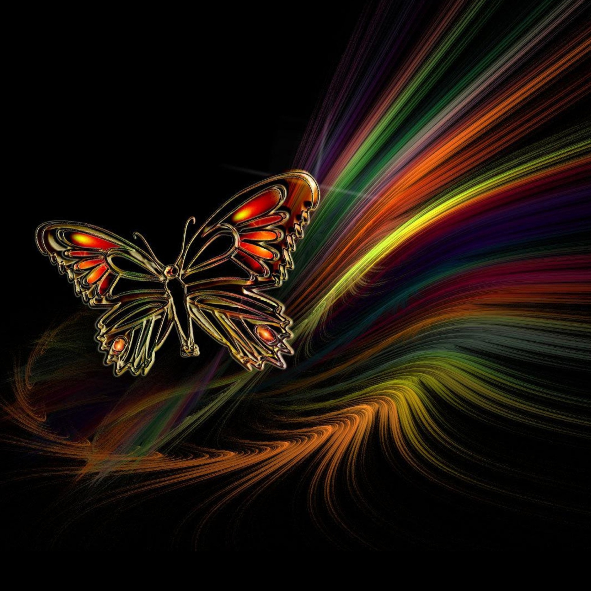 Das Abstract Butterfly Wallpaper 2048x2048
