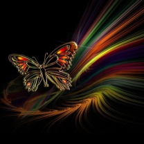Abstract Butterfly wallpaper 208x208