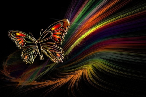 Обои Abstract Butterfly 480x320