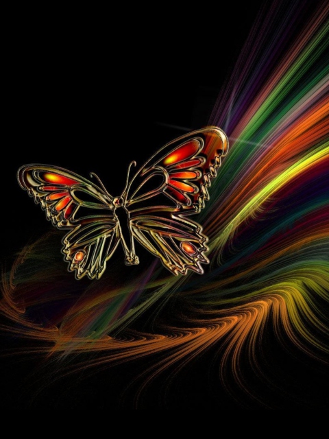 Das Abstract Butterfly Wallpaper 480x640