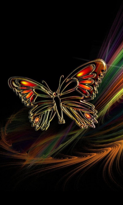 Abstract Butterfly wallpaper 480x800